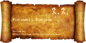 Kurzweil Karina névjegykártya